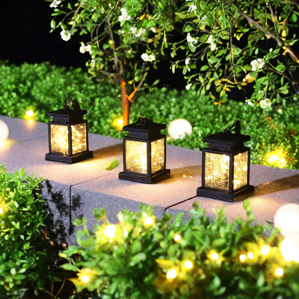 Solar lights, outdoor garden decorative hanging lights home courtyard hanging tree led courtyard night light