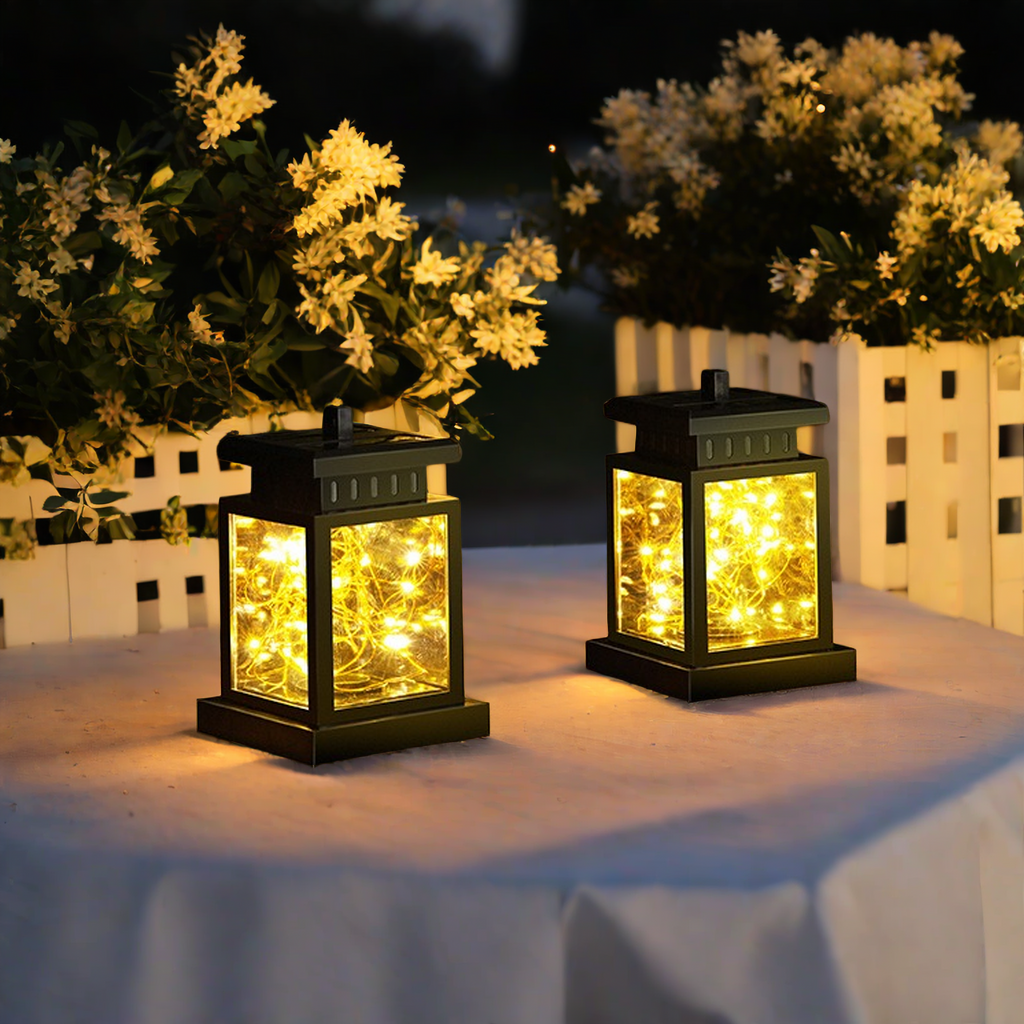 Solar lights, outdoor garden decorative hanging lights home courtyard hanging tree led courtyard night light