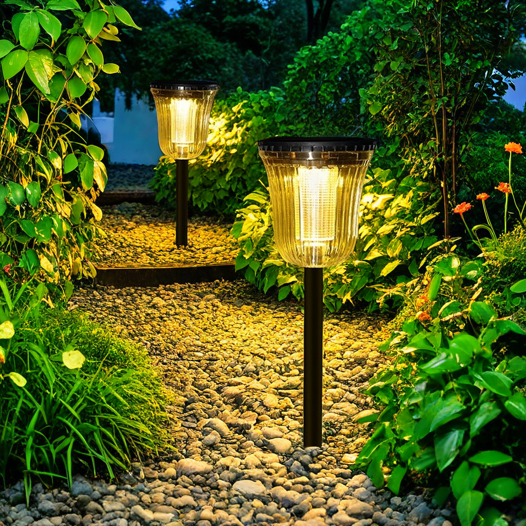 Solar lamps outdoor garden lantern housing villa LED lighting garden decorative landscape plug ground light lawn