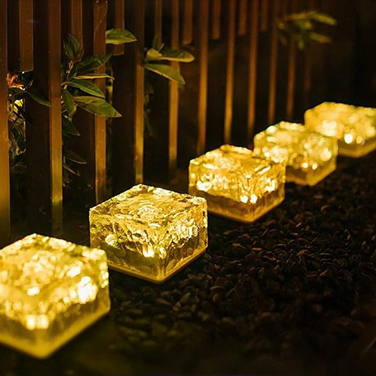 The new solar energy ice brick lamp outdoor waterproof garden lawn atmosphere lamp led garden lamp decorative lights