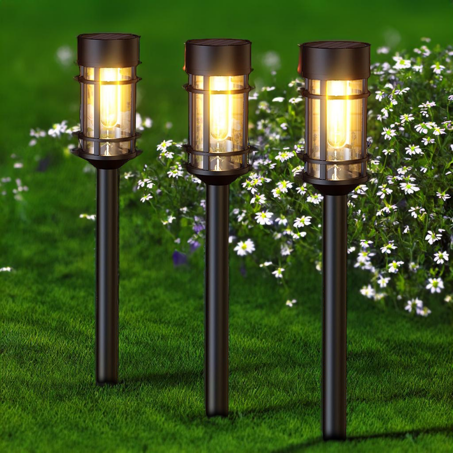 Holiday Solar Lights outdoor path lights waterproof garden fence courtyard