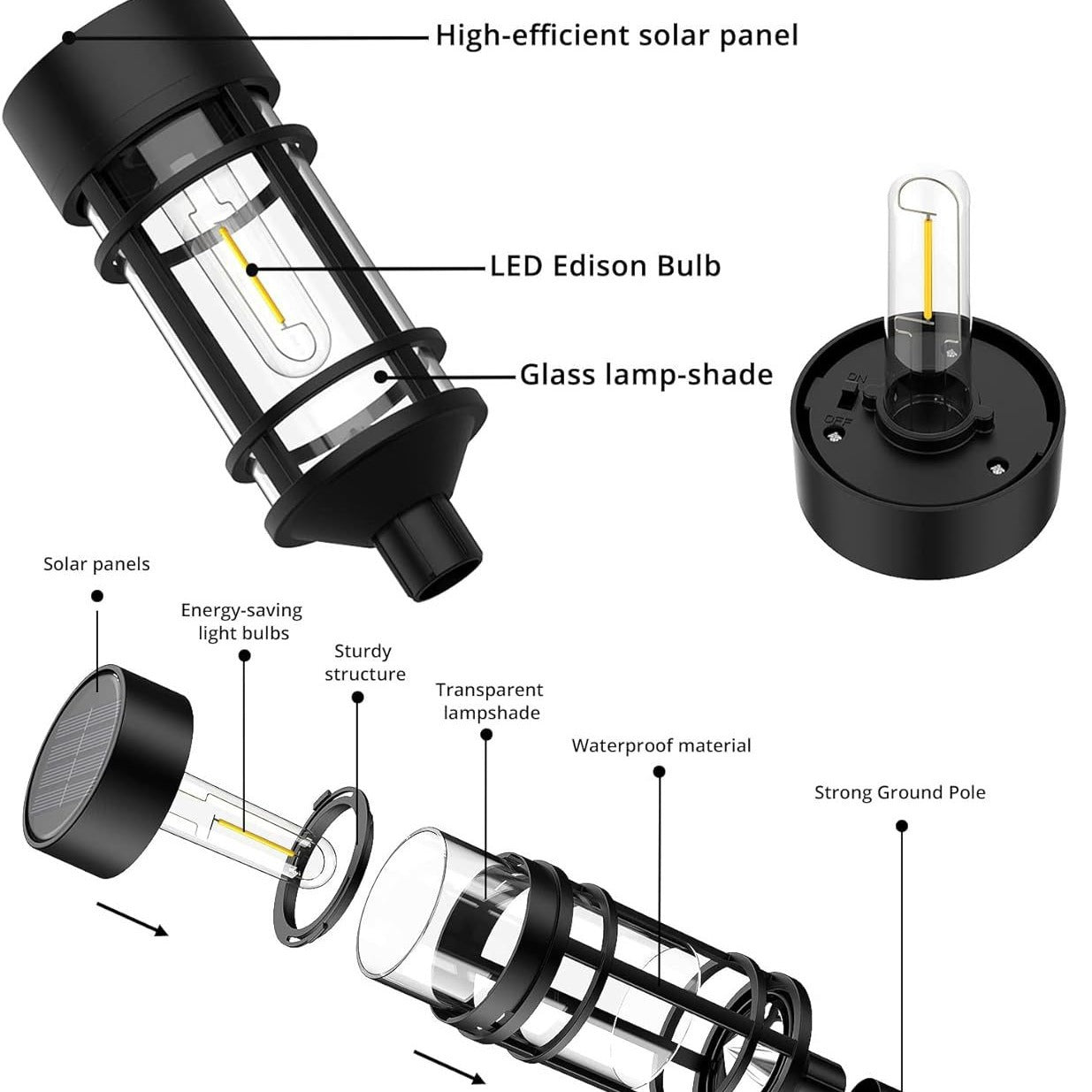 Holiday Solar Lights outdoor path lights waterproof garden fence courtyard