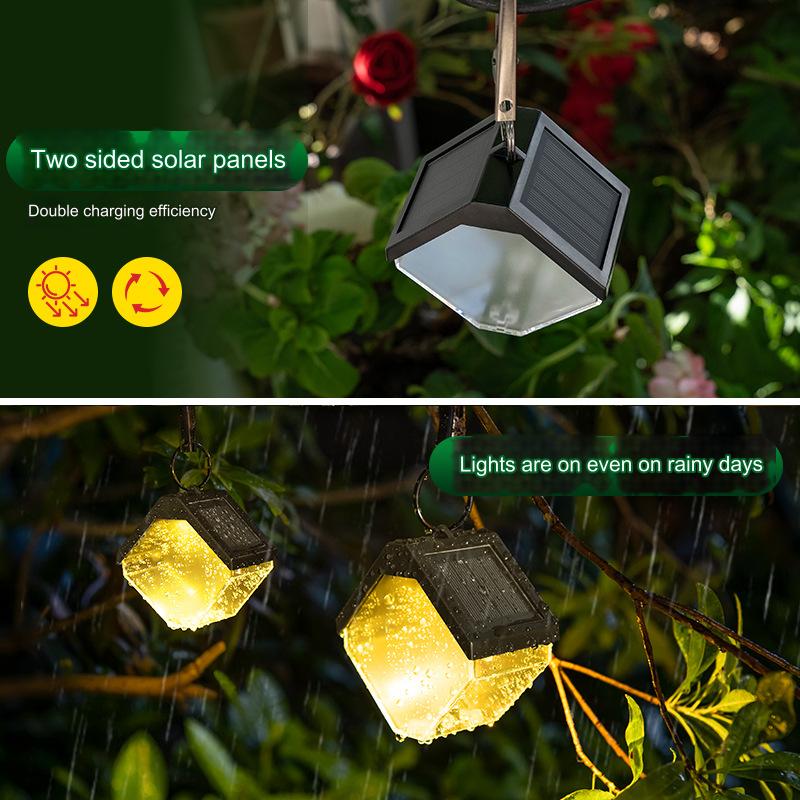 Solar Garden Lights, household outdoor waterproof LED garden hanging trees colorful decoration hanging outdoor lights