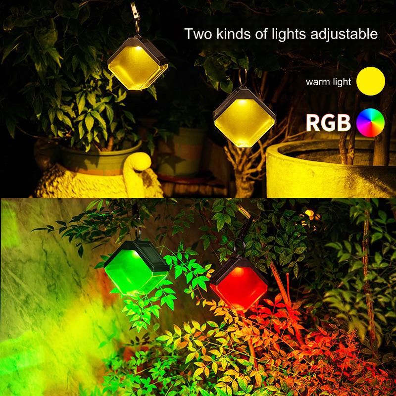 Solar Garden Lights, household outdoor waterproof LED garden hanging trees colorful decoration hanging outdoor lights