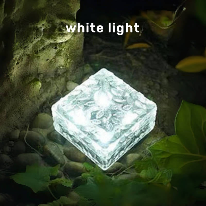 The new solar energy ice brick lamp outdoor waterproof garden lawn atmosphere lamp led garden lamp decorative lights